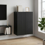 Seinale kinnitatav kapp 66 x 34,5 x 90 cm tehispuit must