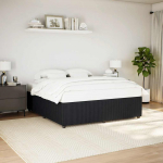 Voodiraam ilma madratsita, must, 180x200 cm, samet