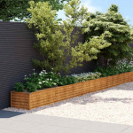 Taimekast, 1152 x 50 x 36 cm, corten-teras