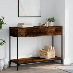 Konsoollaud, suitsutatud tamm, 100 x 34,5 x 75 cm, tehispuit