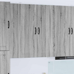 Seinakapp k&ouml;&ouml;ki riiuliga hall sonoma 40 x 31 x 100 cm tehispuit