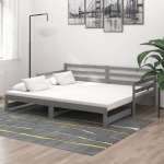 V&auml;ljat&otilde;mmatav p&auml;evavoodi, 2x(90x200) cm, hall, t&auml;ism&auml;nnipuit