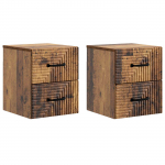 Seinale kinnitatav &ouml;&ouml;tis 2 pcs vana puit 34,5 x 33 x 40 cm
