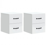 Seinale kinnitatav &ouml;&ouml;tis sahtliga 2 pcs valge 34,5 x 33 x 40 cm