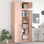 Hoiukapp 2 tk roosa 90 x 40 x 220 cm teras lukustatav