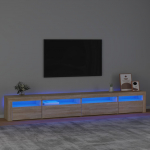 Telerialus led-tuledega, sonoma tamm, 270x35x40 cm