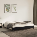 Voodiraam ilma madratsita, must, 180x200 cm, samet