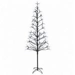 Valgusketiga led-j&otilde;ulupuu must 47 x 240 cm teras 268 led-i
