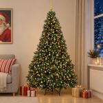 Roheline kunstj&otilde;ulupuu j&otilde;ulukuulidega 300 cm 600 led-i