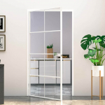 Siseuks, valge, 102x201,5cm, karastatud klaas/alumiinium, &otilde;huke