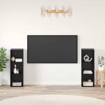 Telerikapi komplekt 2 pcs must tamm 107 x 35 x 37 cm tehispuit