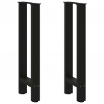 Konsoollaua jalad, mustad, 2 tk, 28 x (72&ndash;73) cm, teras
