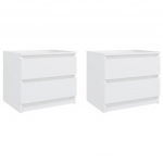 &Ouml;&ouml;kapid 2 tk, valge, 50x39x43,5 cm, tehispuit