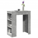 Baarilaud riiulitega, betoonhall, 95x47x103,5 cm, tehispuit