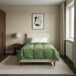 Talve tek rapistatud roheline 155 x 200 cm mikrokiud