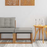 V&auml;li jalatoed tihe akaatsiapuit ja tekstilooni kangas