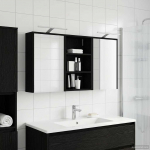 Vannitoa kapikomplekt uksega 3 pcs 126 x 16 x 62.5 cm tehispuit
