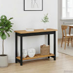 Vidaxl konsoollaud ekai must 112 x 35 x 76 cm toekas m&auml;nnipuit
