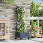 Aia istutuskast trellise ja ratastega hall 40 x 40 x 131,5 cm