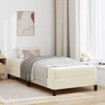 Voodi raam madratsiga cream 80 x 200 cm kangas