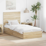 Laos voodi sahtliga peaga sonoma tamm 90 x 190 cm tehispuit