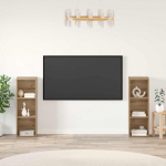 Telerikapi komplekt 2 pcs k&auml;sit&ouml;&ouml;puu 107 x 35 x 37 cm tehispuit