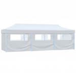 Kokkupandav pop-up peotelk 8 k&uuml;lgseinaga 3 x 9 m valge