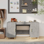 Kirjutuslaud, betoonhall, 140 x 50 x 75 cm, tehispuit