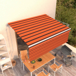 Automaatne varikatus rulooga, 4 x 3 m, oranž/pruun