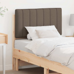 Polsterdatud voodiots peaga pruun ja taupe 75 cm tahke m&auml;nd