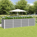 Taimekast helehall 240 x 80 x 75 cm teras