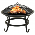 Kaks-&uuml;hes tulease ja grill, ahjuroobiga, 56 x 56 x 49 cm, teras