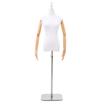 Reguleeritav 156-226 cm mannekeen alusega naine pp valge