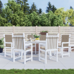 Madala seljatoega toolipadjad 6 tk pruunikas 100x50x3 cm kangas