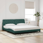Voodiraam ilma madratsita tumeroheline 200x200 cm samet