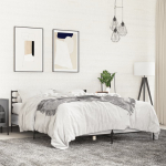 Voodiraam, hall sonoma tamm, 160 x 200 cm, tehispuit ja metall
