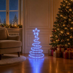 Led-j&otilde;ulupuu siluett loviisa 100 led-i sinine 51 x 99 cm