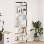 Raamatukapp 6 tasandit 60 x 24 x 203 cm tehispuit sonoma tamm