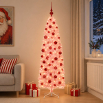 Kunstlik kitsas j&otilde;ulupuu koos j&otilde;uluehtega 240 cm 300 led-i