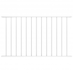 Aiapaneel pulberv&auml;rvitud terasest 1,63 x 0,75 m valge