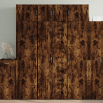 K&otilde;rge kapp, suitsutatud tamm, 70x42,5x185 cm tehispuit