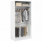 Garderoob valge 100 x 50 x 200 cm tehispuit
