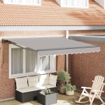 K&auml;igukohandatav varikatus helehall 300x250 cm kangas