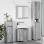 Vannitoa m&ouml;&ouml;bleset sahtliga rattaga 4 pcs hall sonoma tehispuit