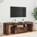 Telerialus led-tuledega, suitsutatud tamm, 120 x 35 x 40 cm