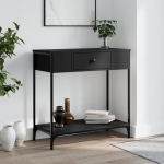 Konsoollaud, must, 75x34,5x75 cm, tehispuit
