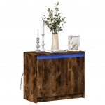 Puhvetkapp led-tulega, suitsutatud tamm, 72x34x61 cm, tehispuit