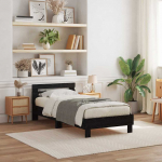 Voodi raam must tamm 90 x 190 cm tehispuit