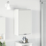 Vannitoa kapp uksega kergelt l&auml;ikiv valge 39 x 23,5 x 65 cm