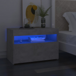 &Ouml;&ouml;kapid ja led-tuled 2 tk, betoonhall, 60x35x40 cm